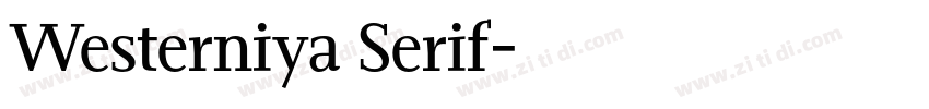 Westerniya Serif字体转换